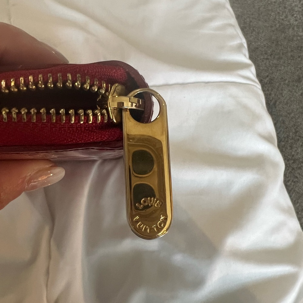 Authentic Red Louis Vuitton wallet. Great used condition. - Picture 5 of 15